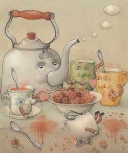 ティークラブ、2003（紙にトイレ） 作： Kestutis Kasparavicius